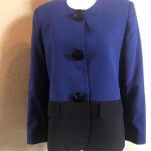 Suitables Vintage 90s fashion blazer with giant buttons Blue/Black Size L EUC